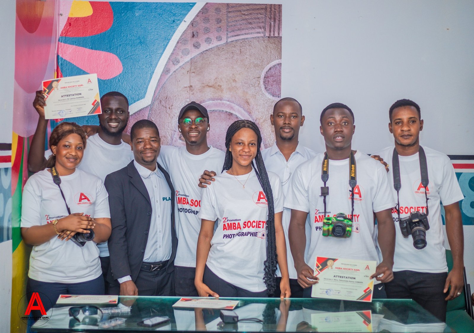 2e promotion Photographie AMBA SOCIETY : remise des attestations